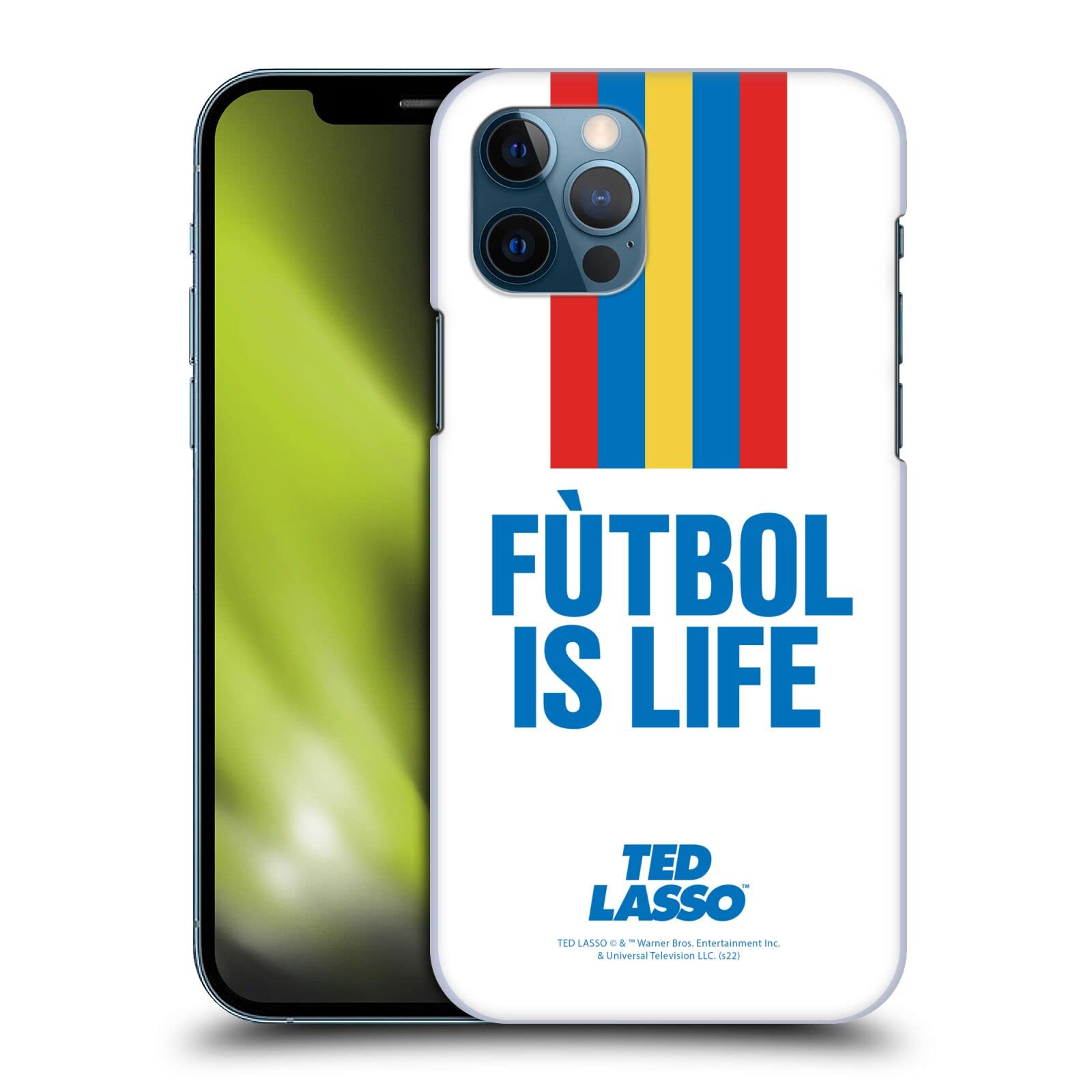 Officially Licensed Ted Lasso 'Futbol is Life' Season 1 iPhone 12/12 Pro Hard Case - Durable Protective Cover for Apple iPhone 12 & 12 Pro - Perfect for Soccer Fans, TV Show Lovers & Everyday Use