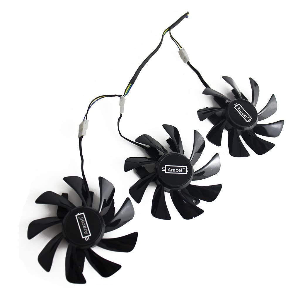 Radeon Sapphire R9 Fury 4GB HBM Tri-X OC GPU Cooler Fan Replacement - 2PCS T129215SU R9-Fury Video Card Cooling System for Enhanced Gaming & Mining Performance