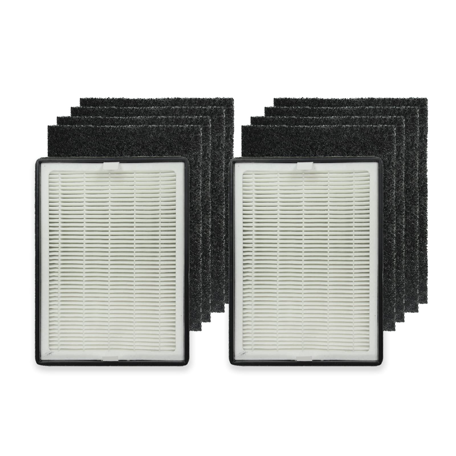 PUREBURG LV-H126-RF Replacement HEPA Air Filters (2-Pack) - Compatible with LEVOIT LV-H126 Air Purifier - H13 True HEPA & 8 Activated Carbon Pre-Filters - Removes Dust, Pollen, Pet Dander & VOCs - Ideal for Home, Office & Allergy Relief
