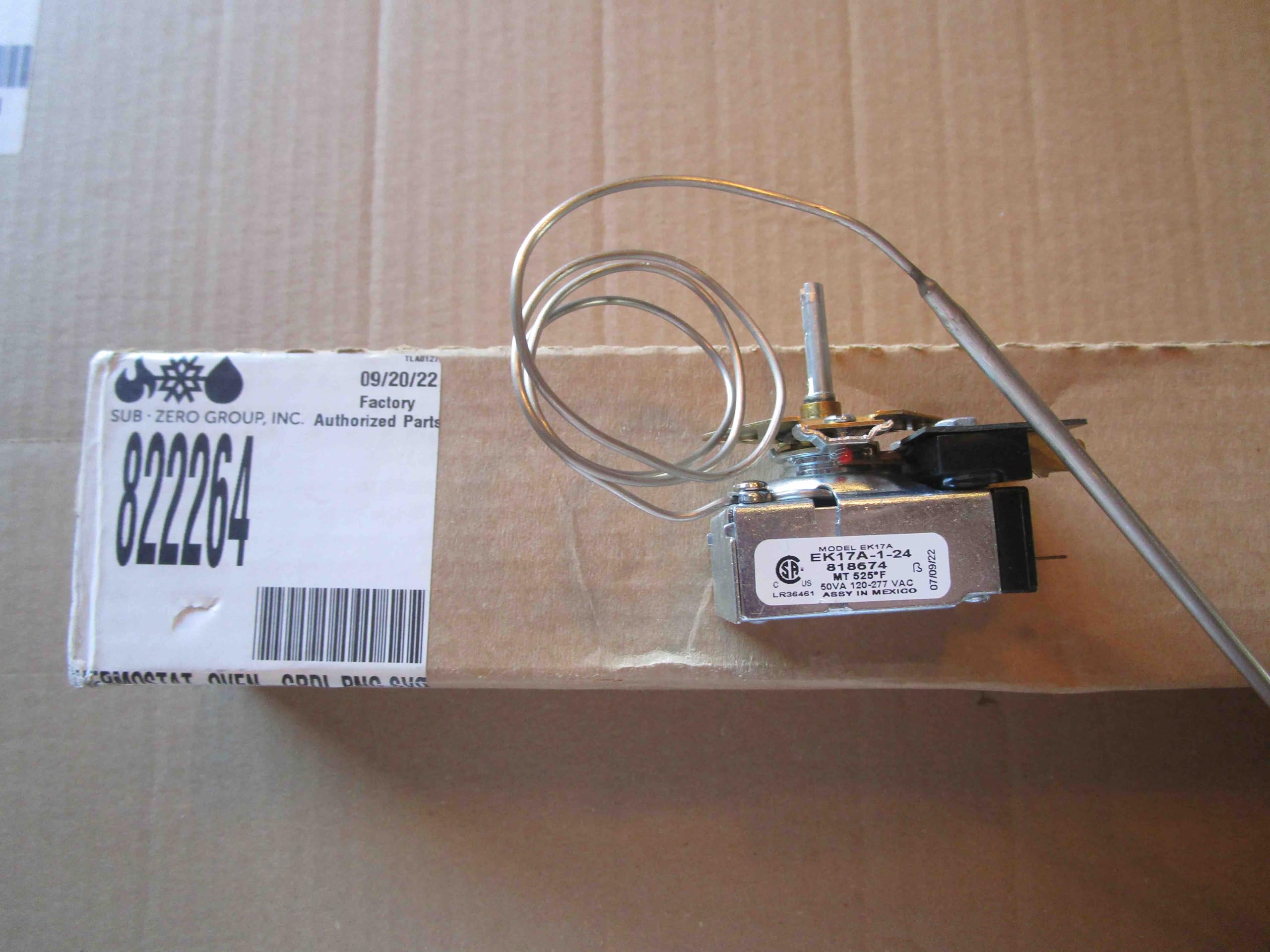 Original Replacement Wolf Griddle Thermostat Part #822264 - OEM Genuine Part for Precise Temperature Control | Perfect for Commercial Kitchens & Outdoor Grilling