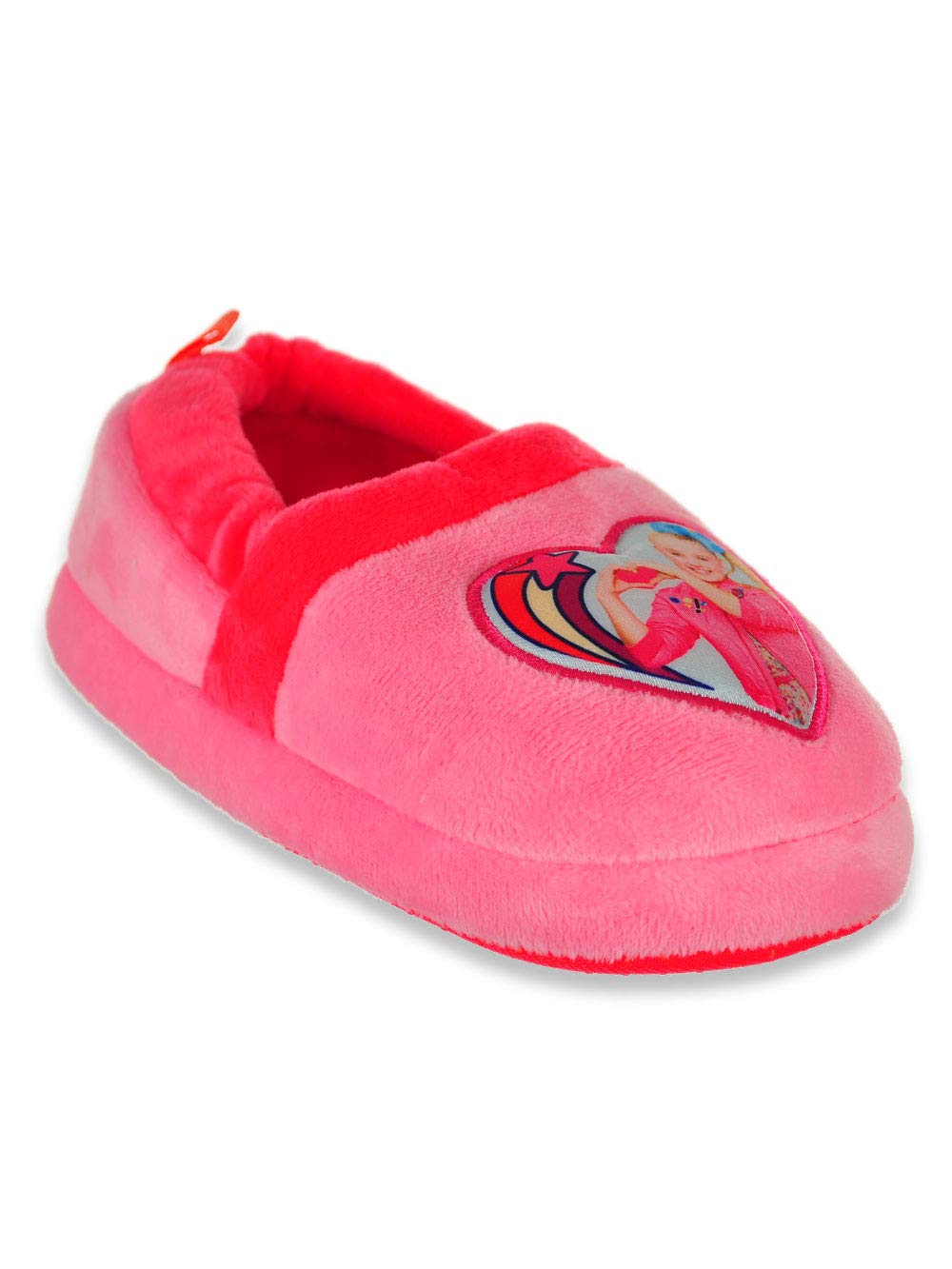 JoJo Siwa Girls' Slippers for Toddlers & Little Kids - Fuchsia Pink Fuzzy House Shoes for Playtime & Indoor Comfort
