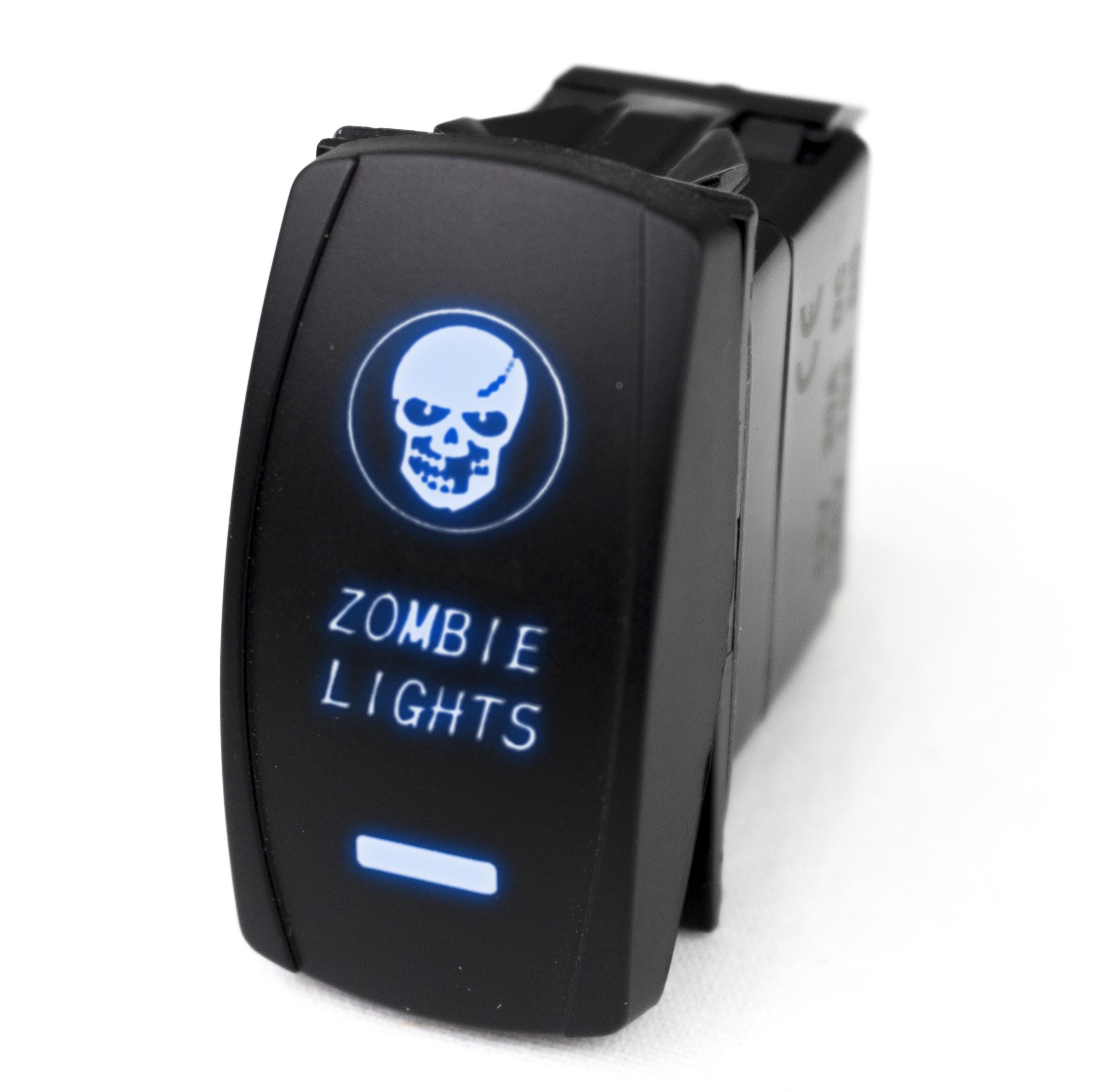 Blue LED Rocker Switch - 12V/24V Waterproof On/Off Toggle for Marine, RV, Automotive & Industrial Use - Durable & Bright Illumination for Easy Operation in Low Light