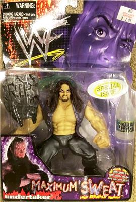 1999 WWF Jakks Pacific Maximum Sweat Special Edition Undertaker Wrestling Action Figure - Collectible Toy for WWE Fans & Wrestling Memorabilia Collectors - Perfect for Display, Play, and Nostalgic Gift Giving