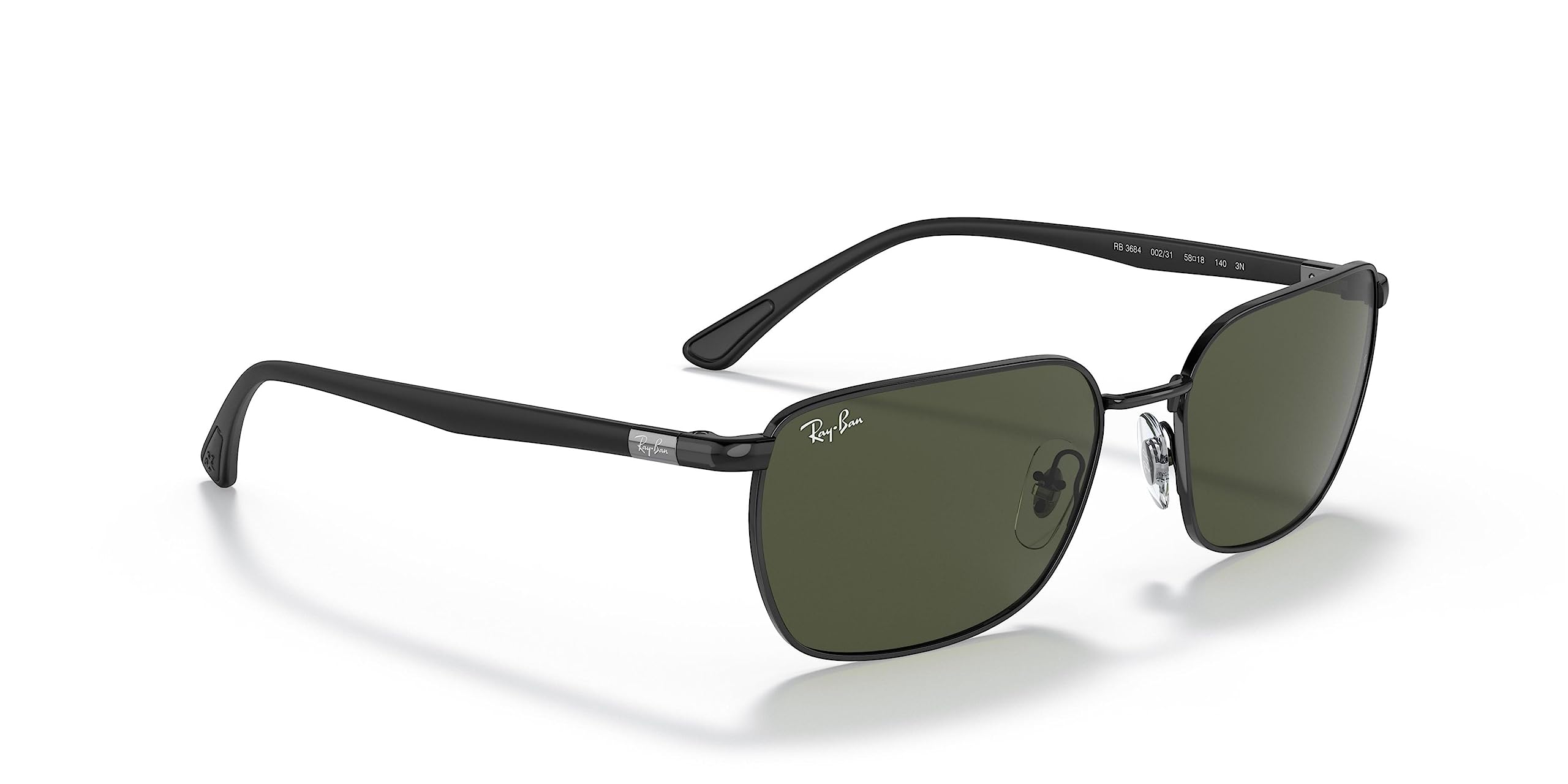 Ray-Ban RB3684 Rectangular Polarized Sunglasses for Men & Women - UV Protection, Classic Aviator Style - Perfect for Driving, Beach & Outdoor Activities
