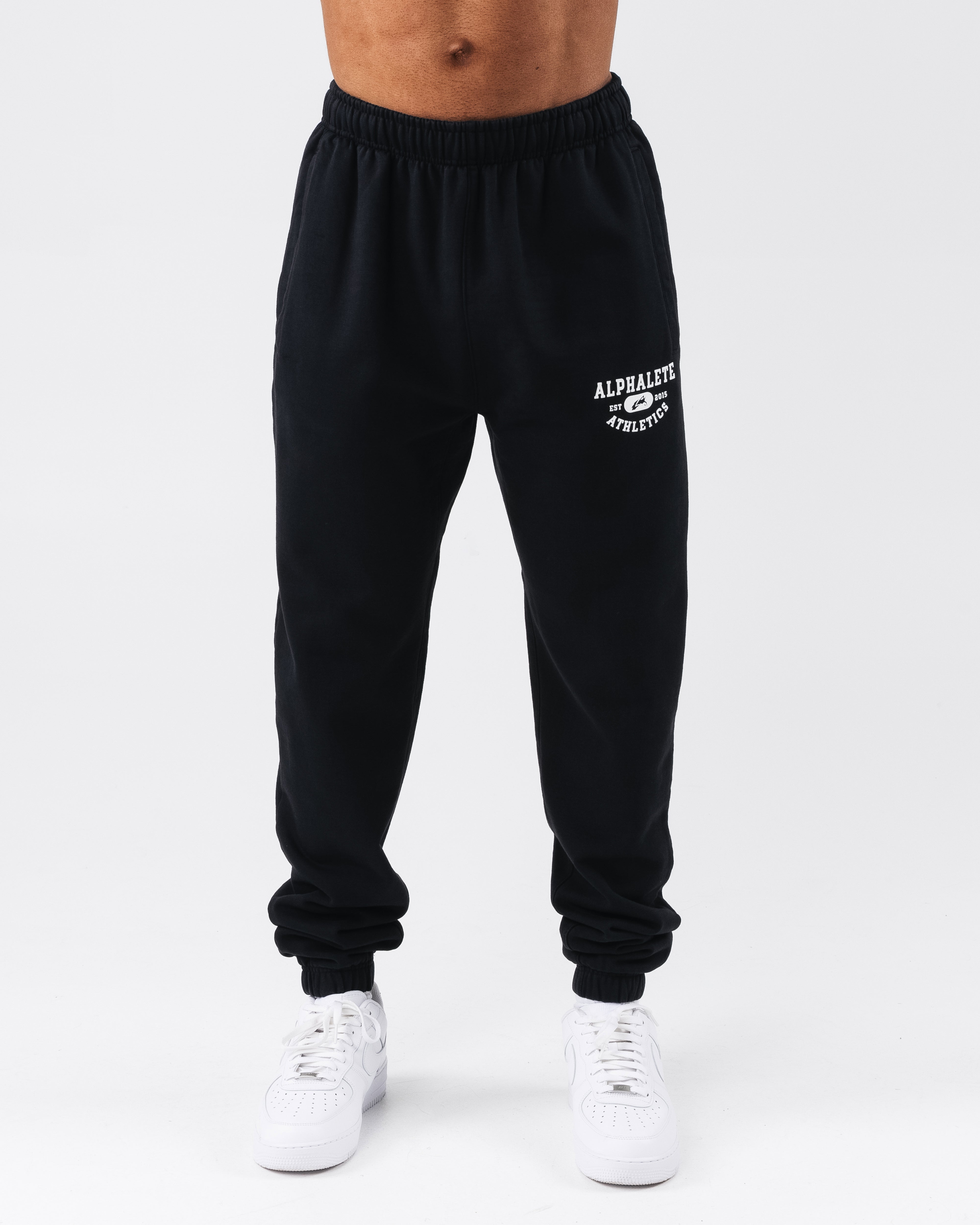 Vintage Jogger Pants for Men - Black Retro Casual Sweatpants | Comfortable Lounge Wear for Gym, Running & Everyday Use