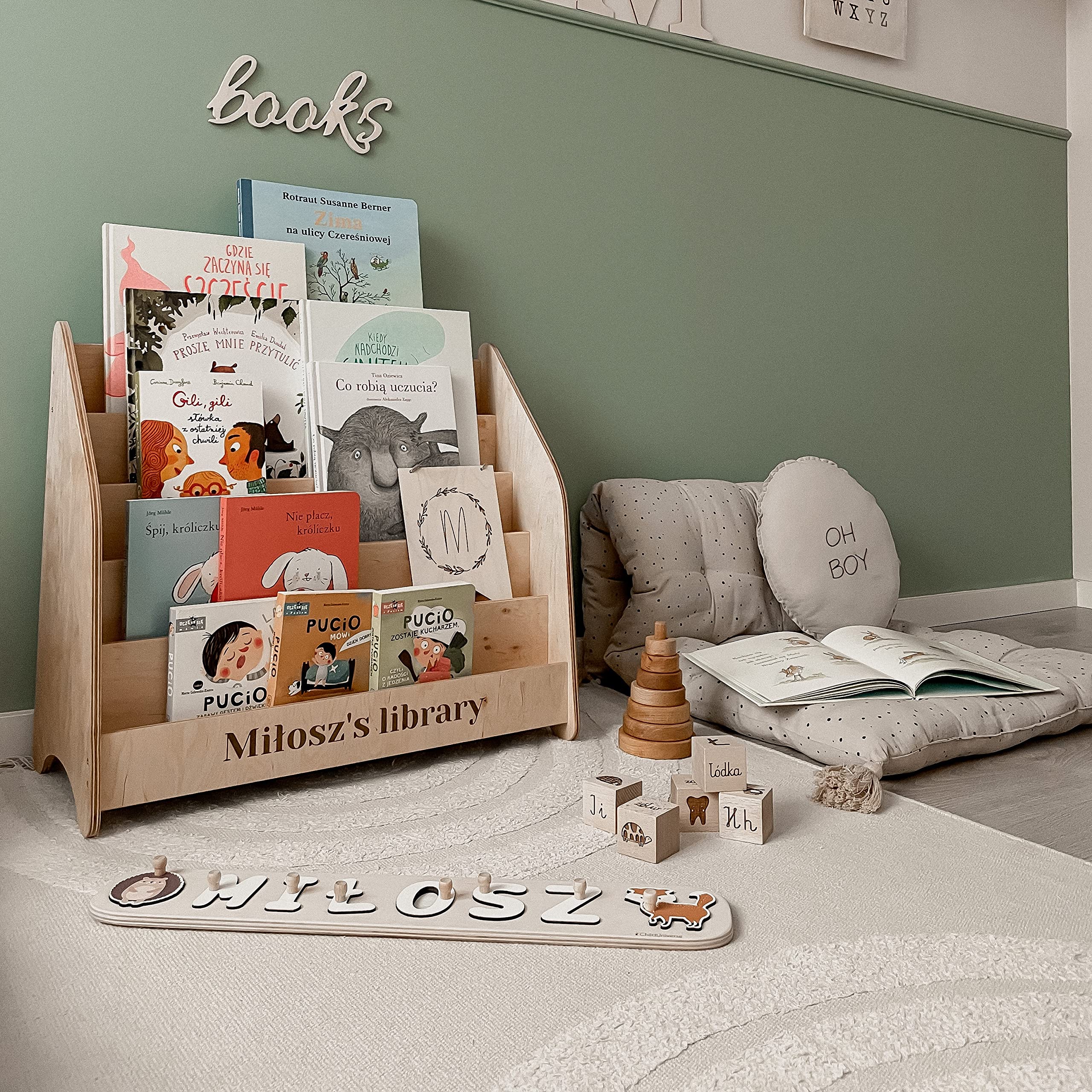 Montessori Bookcase for Kids - Wooden Bookshelf & Toy Storage Organizer for Toddler Room, Playroom & Nursery - Perfect Gift for 2nd & 3rd Birthday (Small, White) - Ideal for Reading Nook, Daycare & Homeschool Classroom Setup