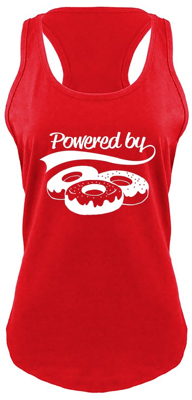 Funny Donut Themed Racerback Tank Top for Women - Perfect for Gym, Running & Casual Wear