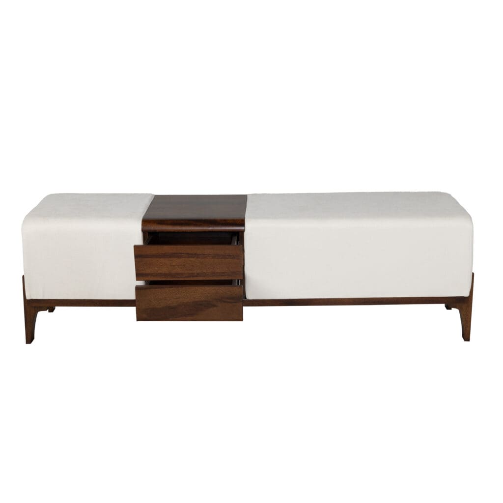 Cyan Design 11757 Noah Ottoman - Medium Brown Storage Bench with Tufted Upholstery | Perfect for Living Room, Bedroom & Entryway Seating