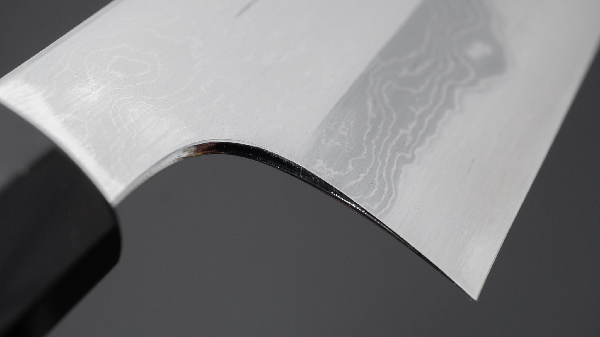 Hitohira Togashi White #1 Damascus Gyuto Japanese Chef Knife 210mm with Burnt Yakusugi Handle - Perfect for Sushi, Meat Cutting & Professional Kitchen Use