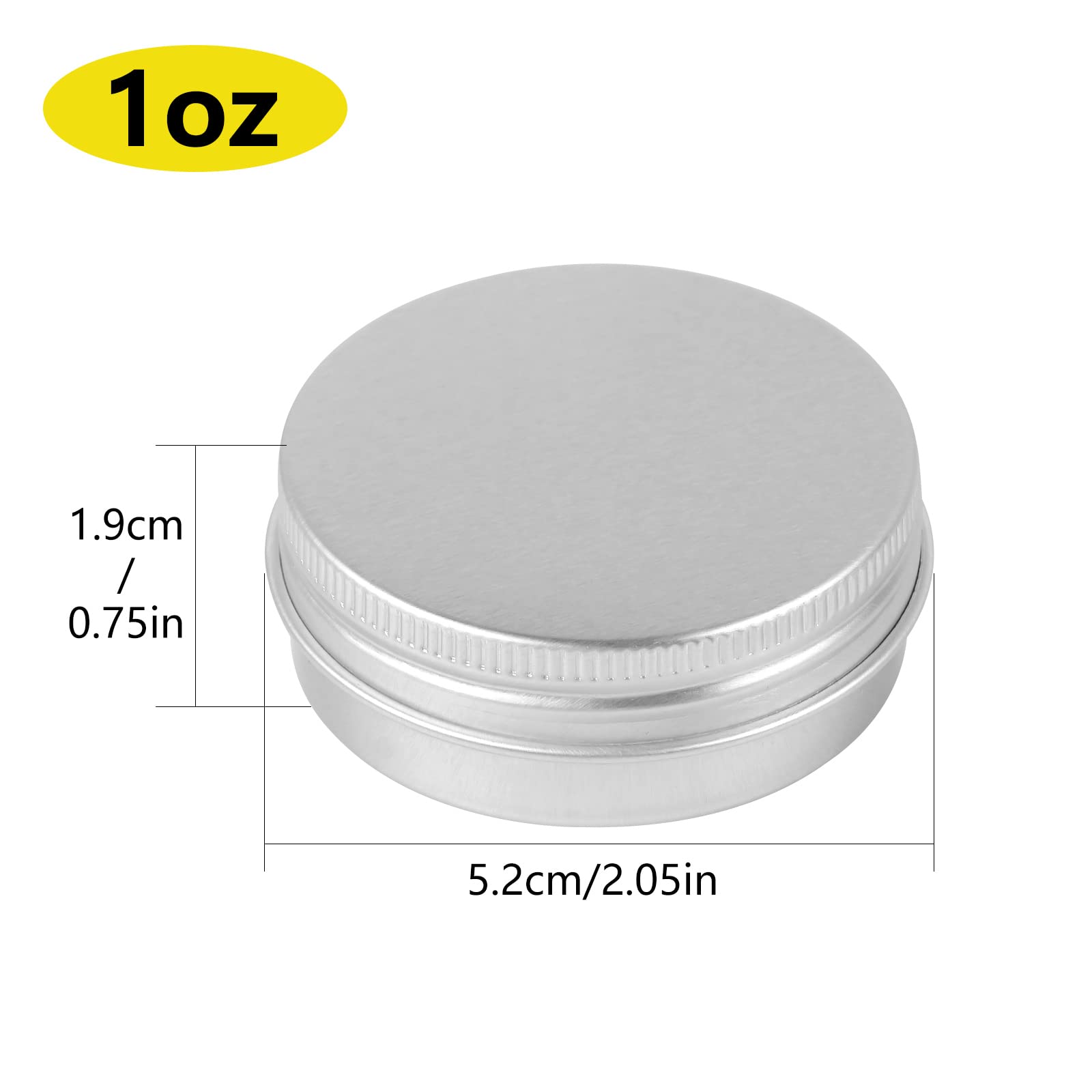 **12 Pack 1 oz Round Aluminum Tins with Lids - Silver Empty Containers for Candle Making, DIY Crafts, Lip Balm, Cosmetic Storage | Perfect for Home, Gifts & Travel**