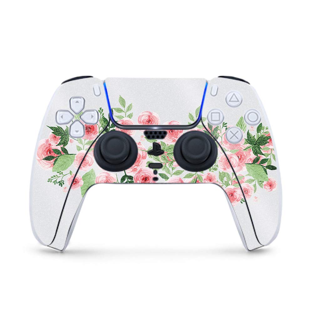 MightySkins Glossy Glitter Gaming Skin for PS5 Controller - Bouquet Design | Durable High-Gloss Finish | Easy to Apply & Remove | Made in USA | Perfect for Gaming, Customization & Protection