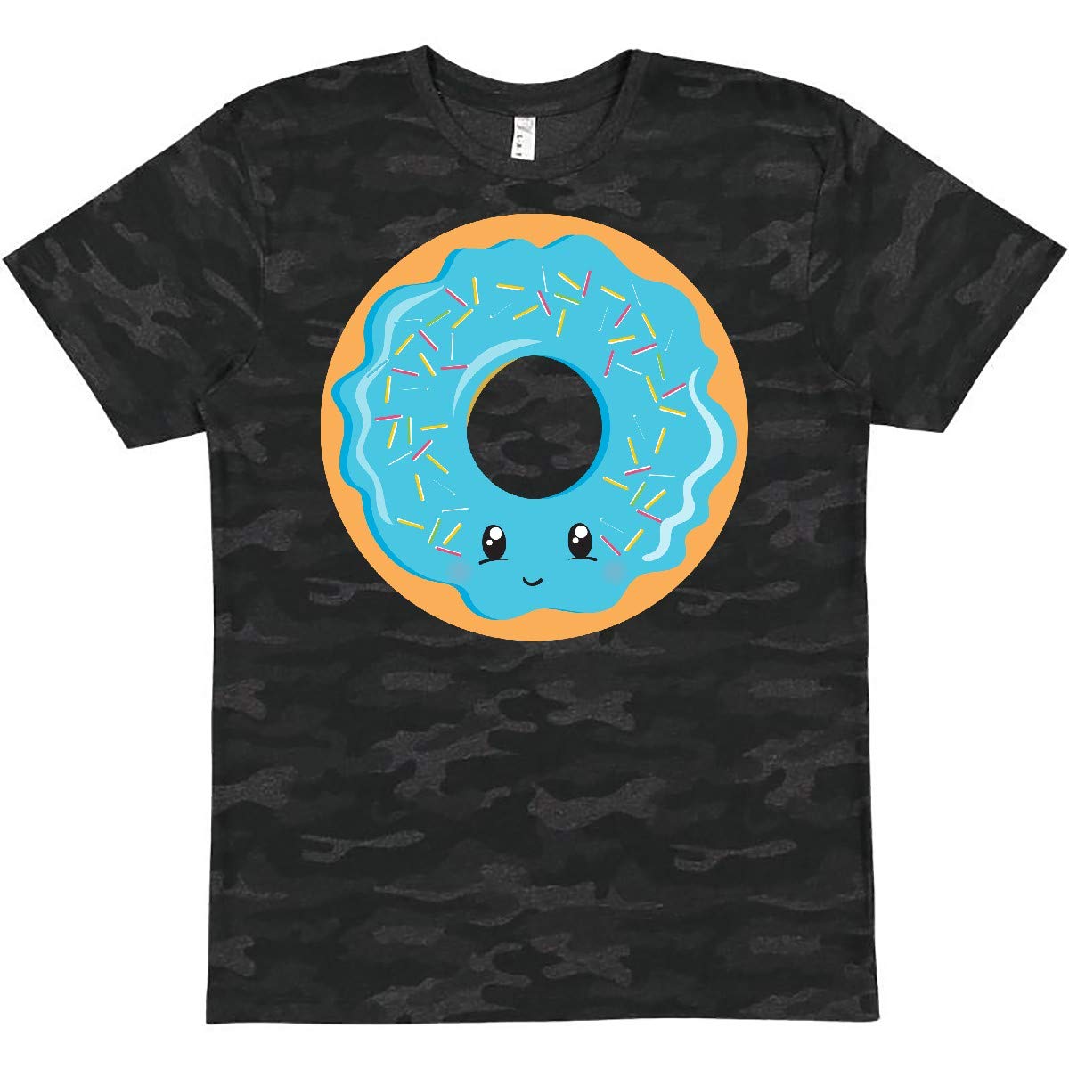 Inktastic Blue Donut Graphic T-Shirt for Women & Men - Soft Cotton Casual Tee for Donut Lovers, Birthday Gifts & Funny Outfits