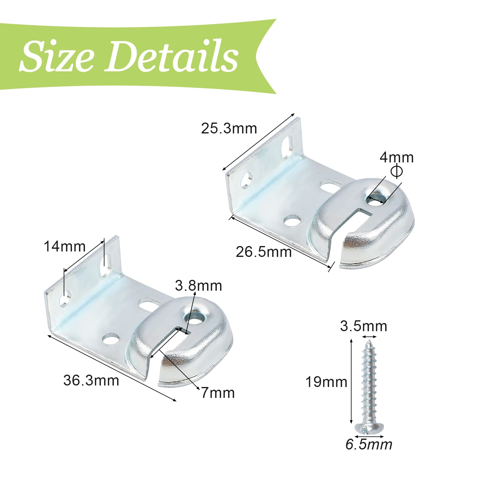 Heavy Duty Roller Shade Brackets - 2 Sets for Inside & Outside Mount, Multipurpose Window Blind Brackets for Sun Shades & Curtains - Perfect for Living Room, Bedroom, and Office Windows