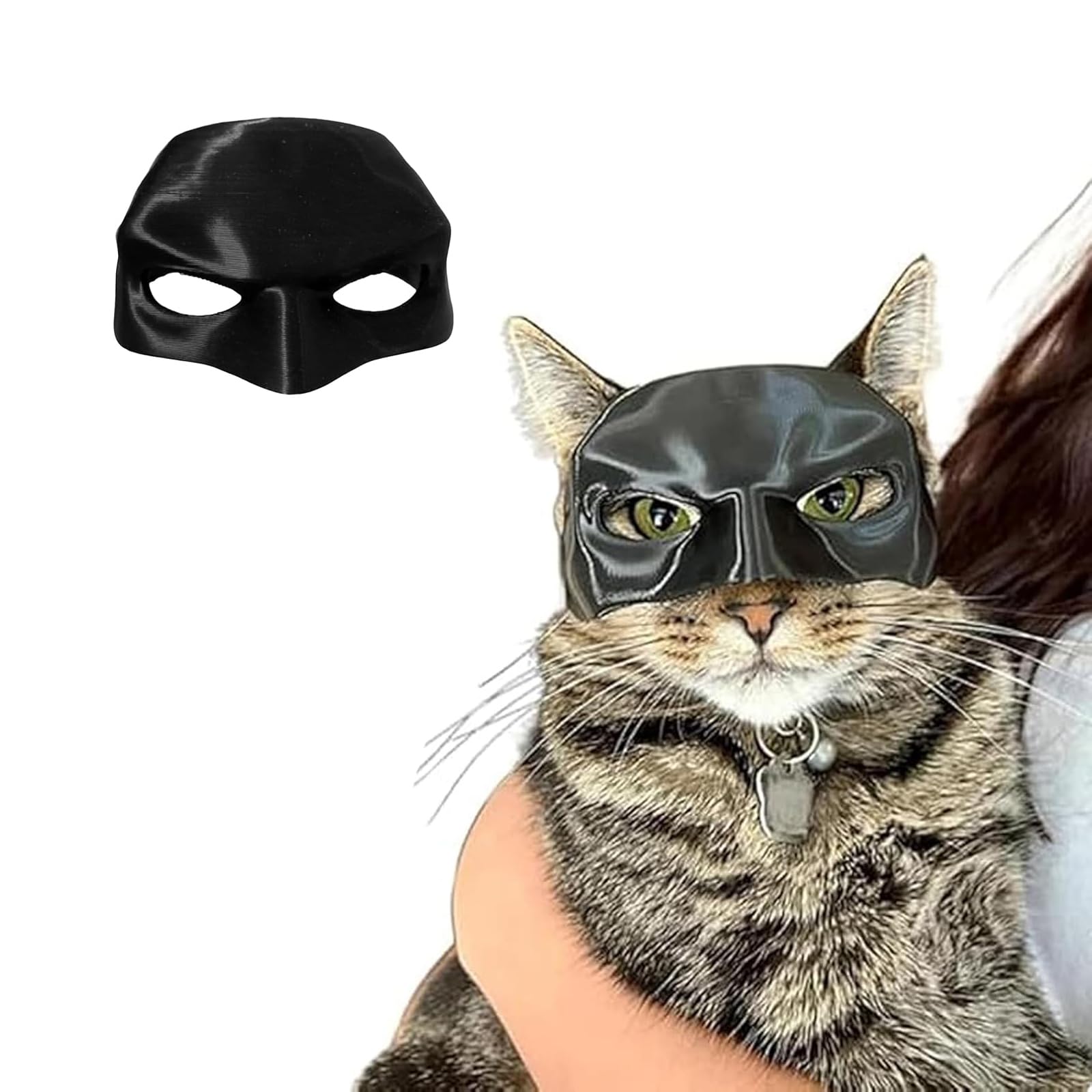 Cat Bat Mask for Cosplay - Funny Halloween Cat Costume Accessories for Kids & Adults (Small Size) - Perfect for Halloween Parties, Cosplay Events & Themed Costume Contests