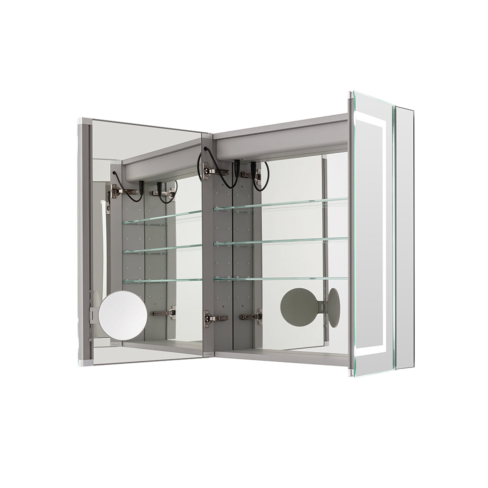 Aquadom Royale Basic Q 30x30 LED Lighted Bathroom Medicine Cabinet - Perfect for Modern Bathrooms & Vanities with Built-In Lighting