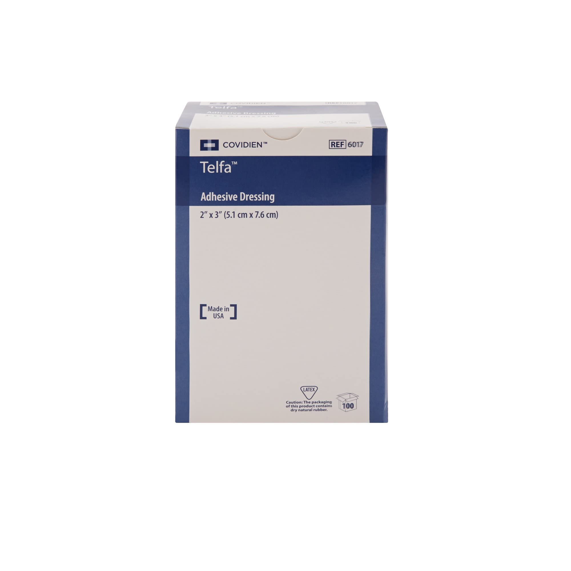 Covidien 6017 Telfa Sterile Adhesive Wound Dressing, 2