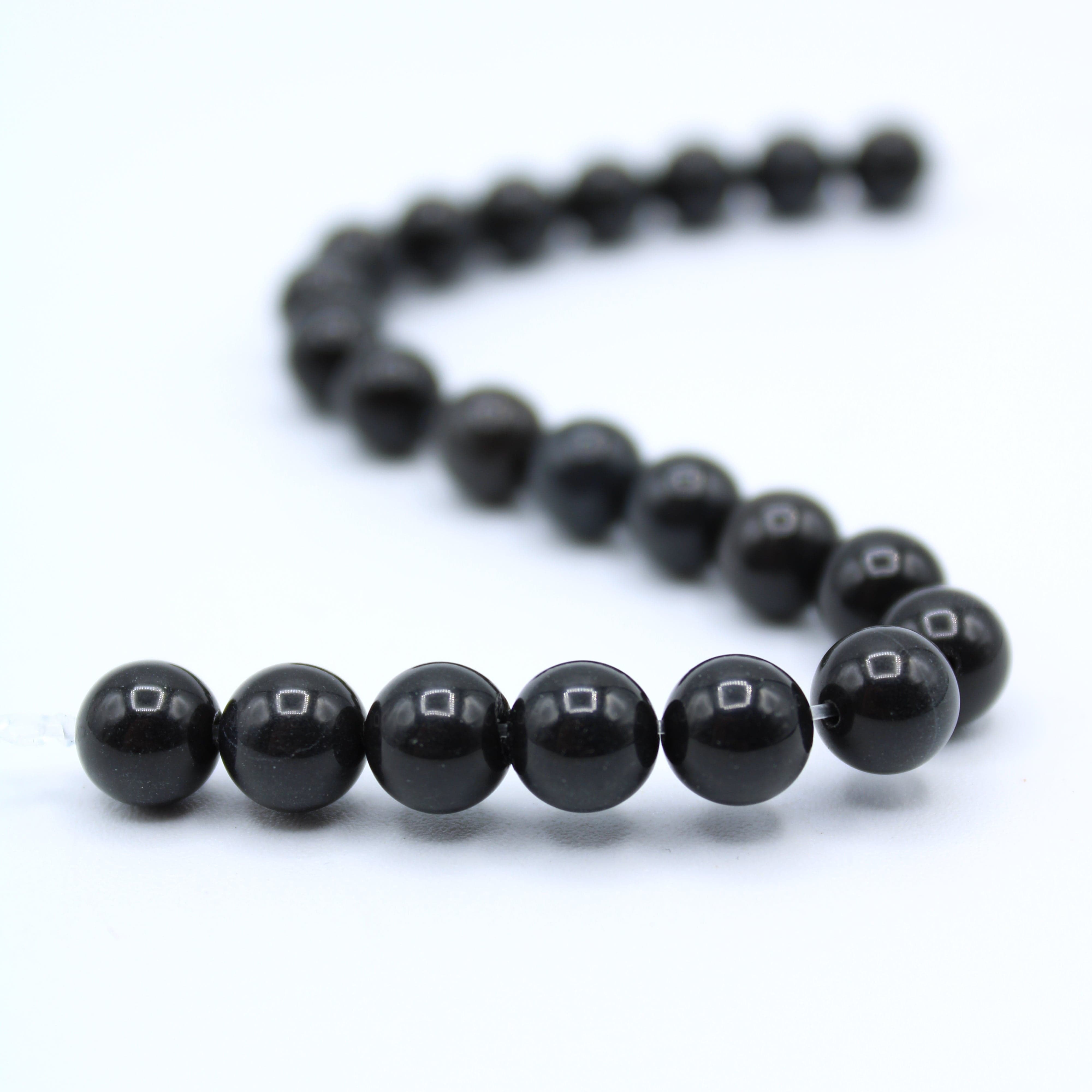 Blackstone Bead Strands for Jewelry Making - DIY Necklace, Bracelet & Earring Supplies - Perfect for Crafting, Gifts & Fashion Accessories