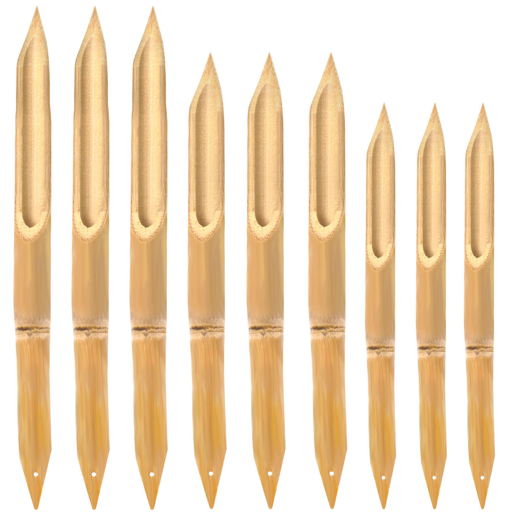 PAGOW 9-Piece Dual-Tip Bamboo Reed Pens - Professional Pottery & Ceramic Shaping Tools for Polymer Clay, Sculpting, and Art Projects - Perfect for DIY Crafts, Pottery Making, and Ceramic Art Creations