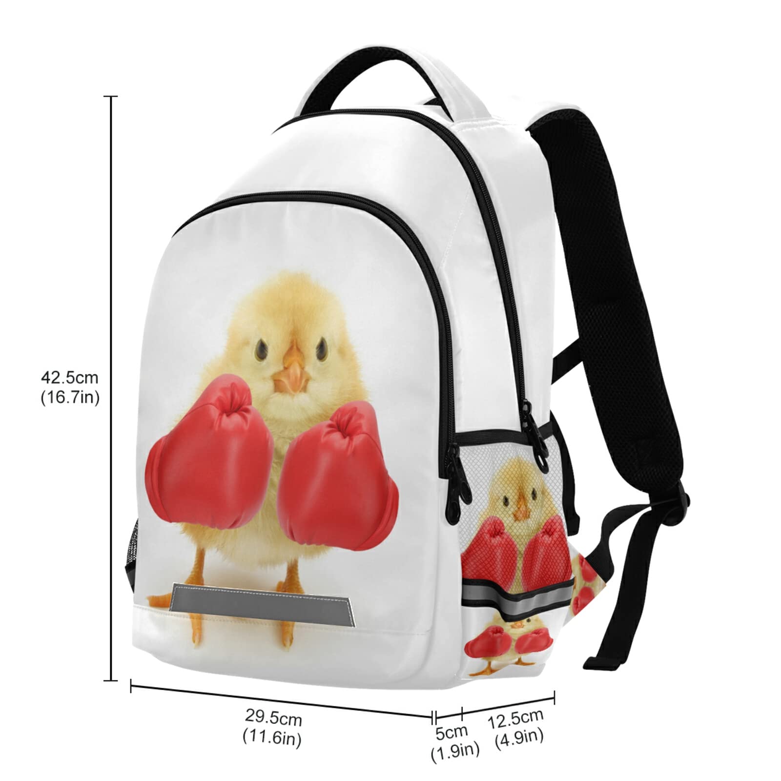 Funny Chicken Yellow Animal Backpack - Cute School & College Laptop Daypack for Women & Men | Perfect for Casual Use, Travel & Daily Commute