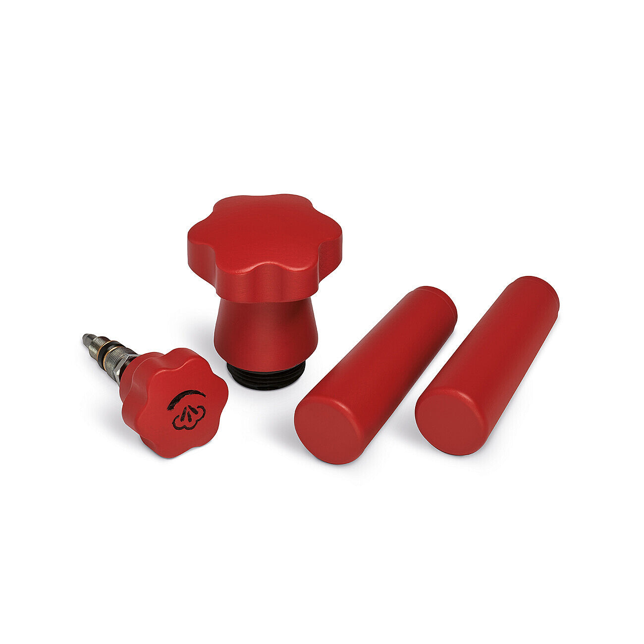 La Pavoni Red Wood Handles for Espresso Lever Machines - Premium Replacement Parts for Home Baristas & Coffee Shops