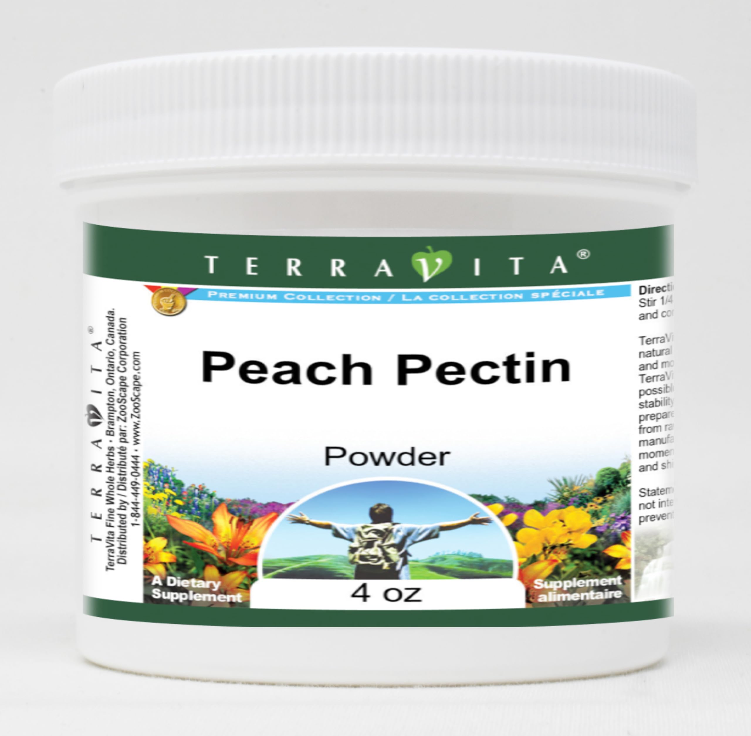 Organic Peach Pectin Powder 4oz (2 Pack) - Natural Fruit Jelly & Jam Thickener for Canning, Baking, Desserts - Non-GMO, Gluten-Free - ZIN 521099