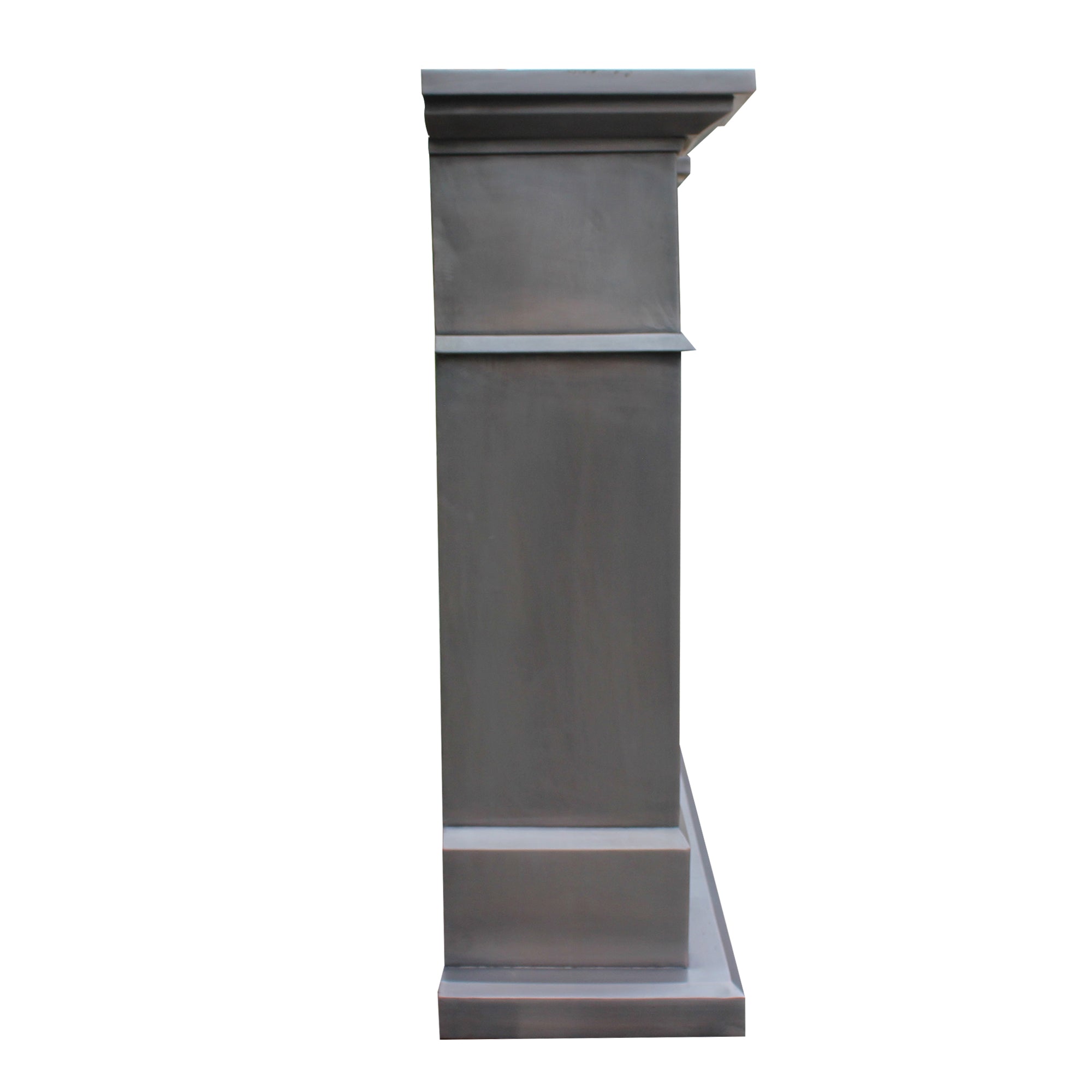 Custom Copper Fireplace Mantel Surround with Electric Insert - Elegant & Modern CT F01 - Perfect for Living Room, Bedroom & Home Decor
