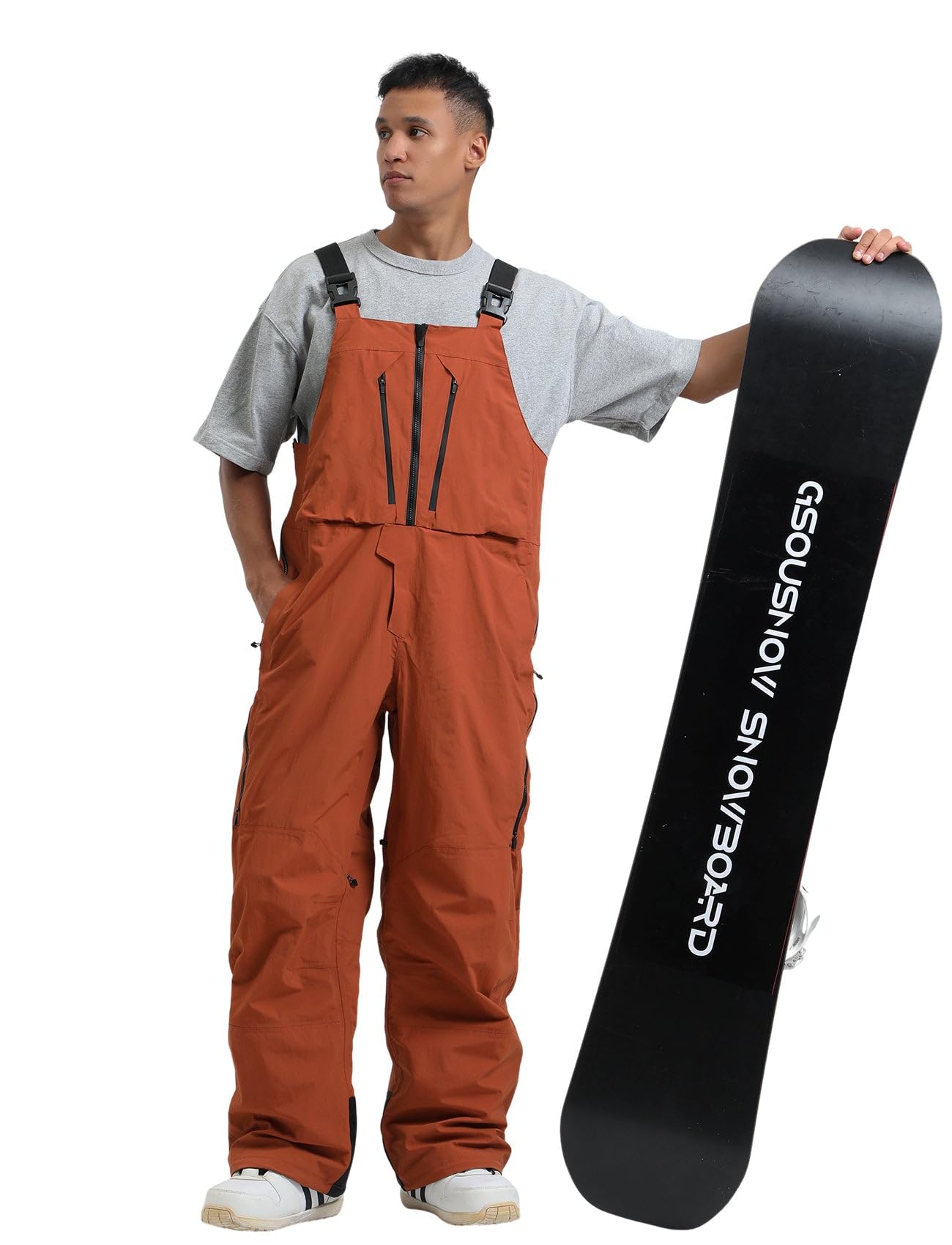 GSOU SNOW Men's & Women's Ski Bib Overalls - Waterproof Windproof Insulated Snowboard Pants for Winter Sports | Warm Snowboarding, Skiing & Outdoor Activities