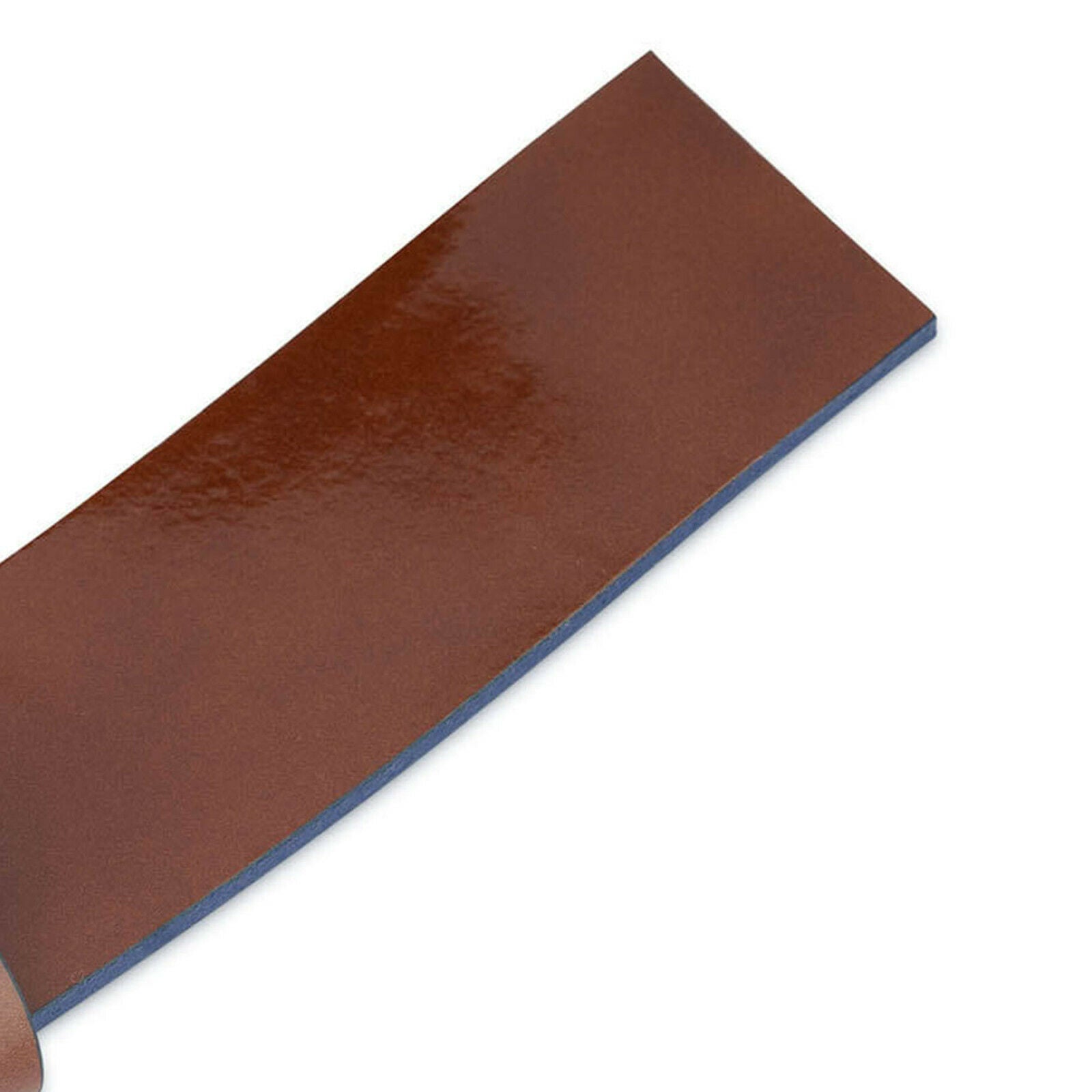 Premium Patent Leather Belt Strap for Dunhill Buckle - 35mm Wide Replacement Belt for Men in Blue & Brown | Formal & Business Attire Accessory