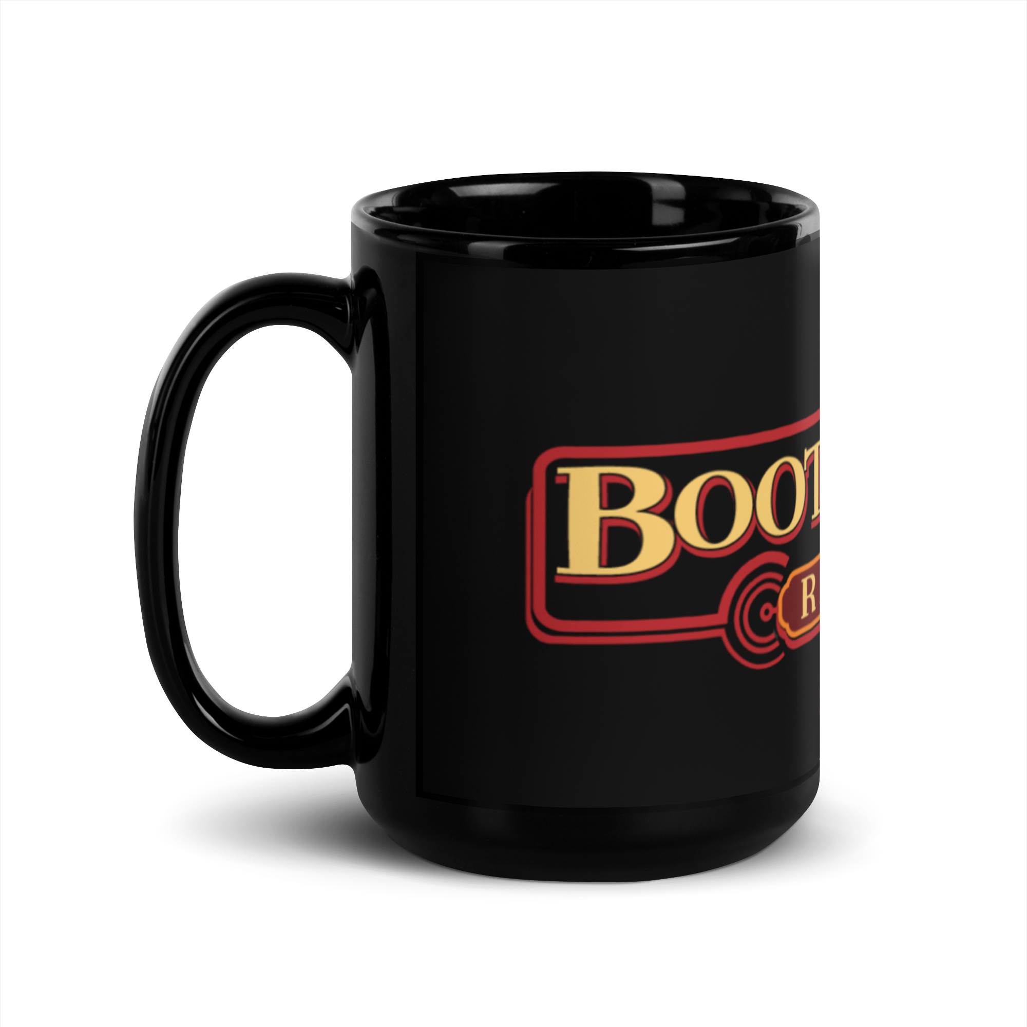 Boot Liquor Black 15oz Ceramic Coffee Mug - Perfect for Hot Drinks, Office Use & Camping Gifts