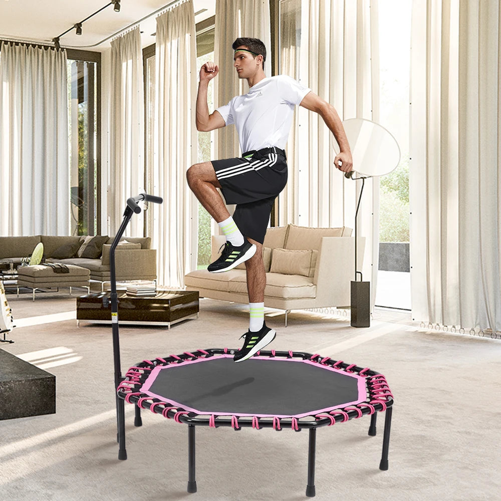 Best Mini Trampoline for Adults & Kids - Indoor/Outdoor Bungee Jumping Fitness Rebounder for Home Gym & Backyard Fun