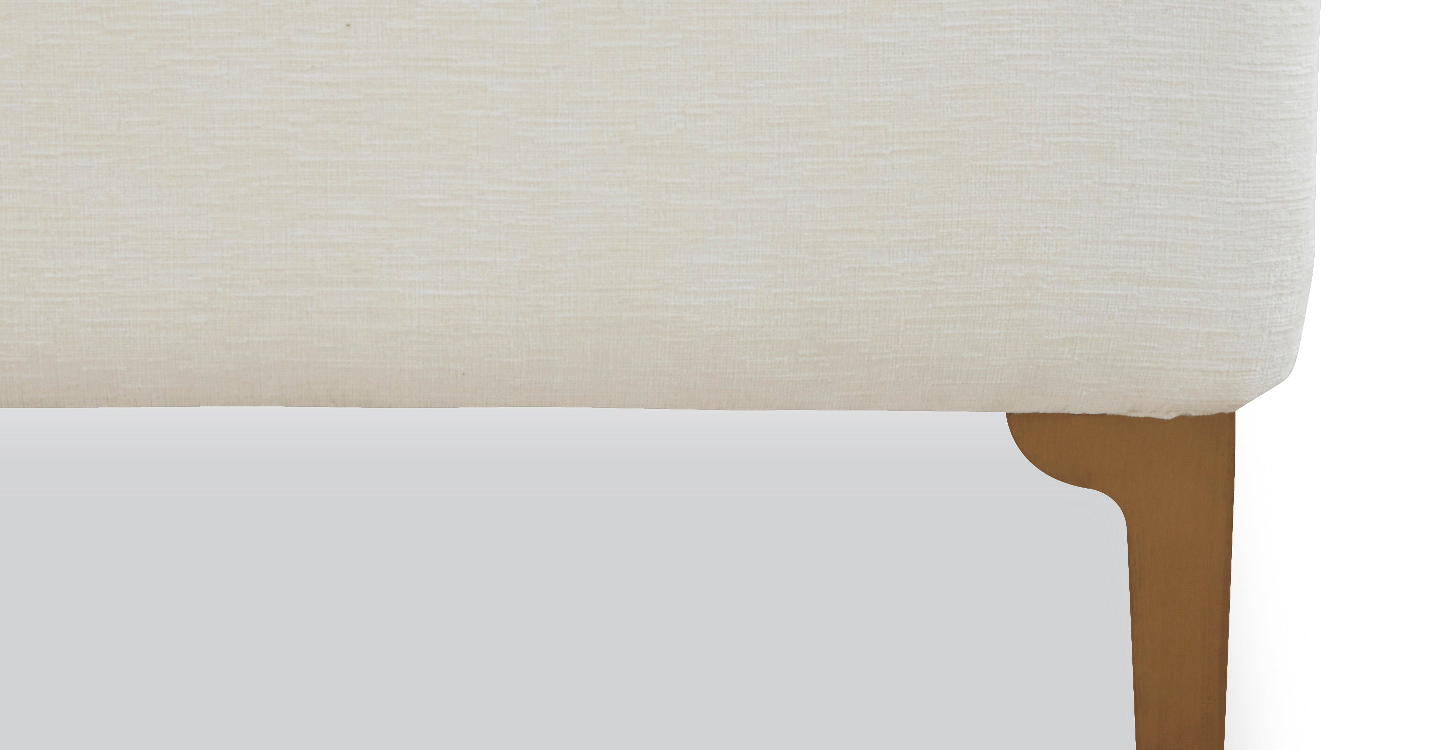 Hestia Queen Bed Frame in Mello White - Modern Platform Bed with Wooden Slats for Bedroom, Guest Room & Master Suite