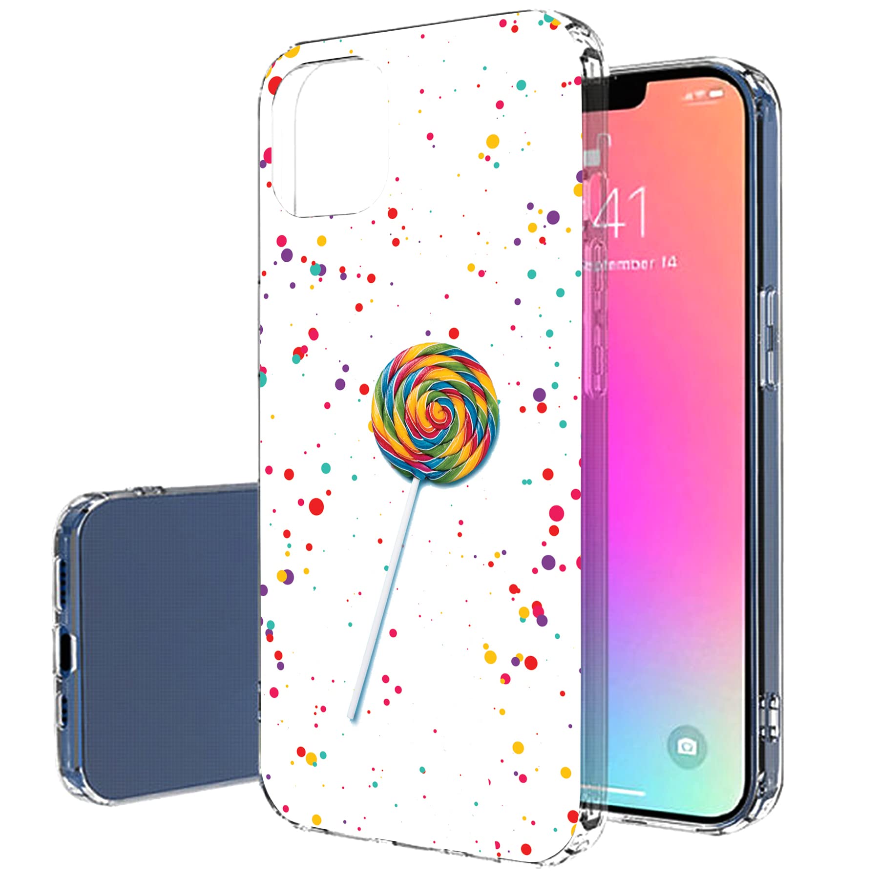 Ultra Slim TPU Case for Apple iPhone 13 Pro Max - Lightweight Flexible Soft Gel Cover with Candy Confetti Print | Anti-Scratch Protection | Made in USA | Perfect for Everyday Use, Travel & Style Protection
