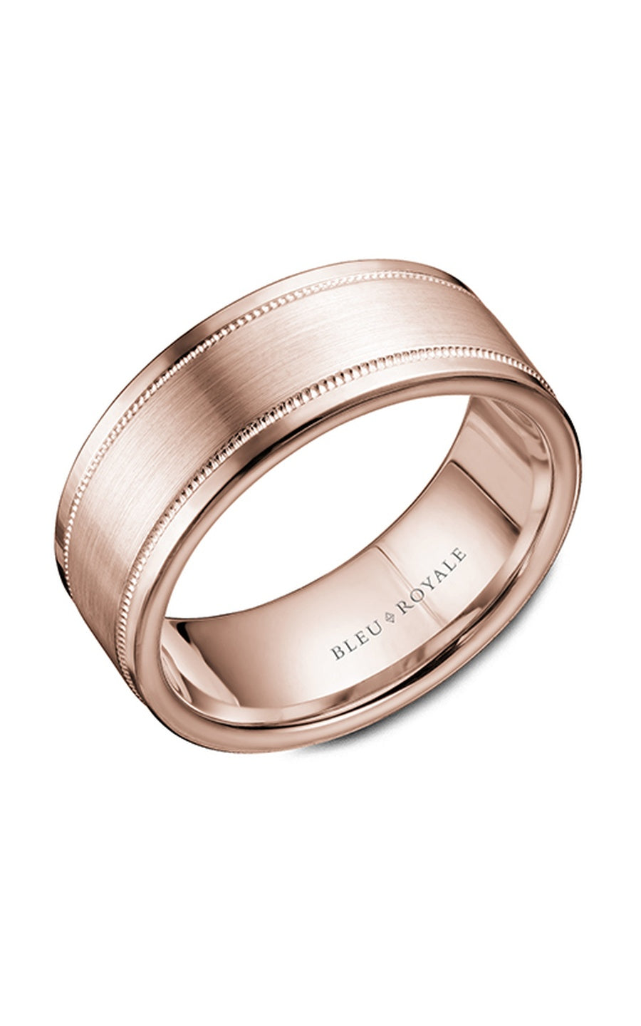 Bleu Royale Men's Wedding Band RYL 038R85 - 14K White Gold Classic Ring for Grooms & Anniversary Gifts | Perfect for Weddings, Engagements & Special Occasions