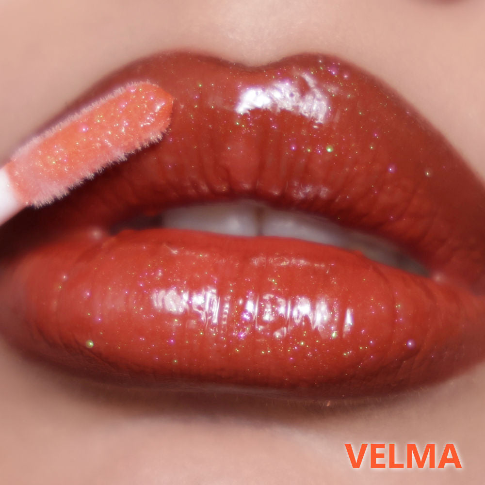Scooby Doo x Glamite Velma Lip Kit - Velma Cosplay Makeup Set for Halloween & Costume Parties - Long Lasting Matte Lipstick & Lip Gloss Duo
