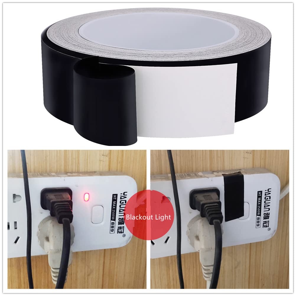 Blackout Tape 1 Inch x 82 Feet - 100% Light Blocking Tape for LED Covers, LCD Panels, Appliances & Lamp Strips - Perfect for Home Theater, Bedroom Light Control & DIY Projects