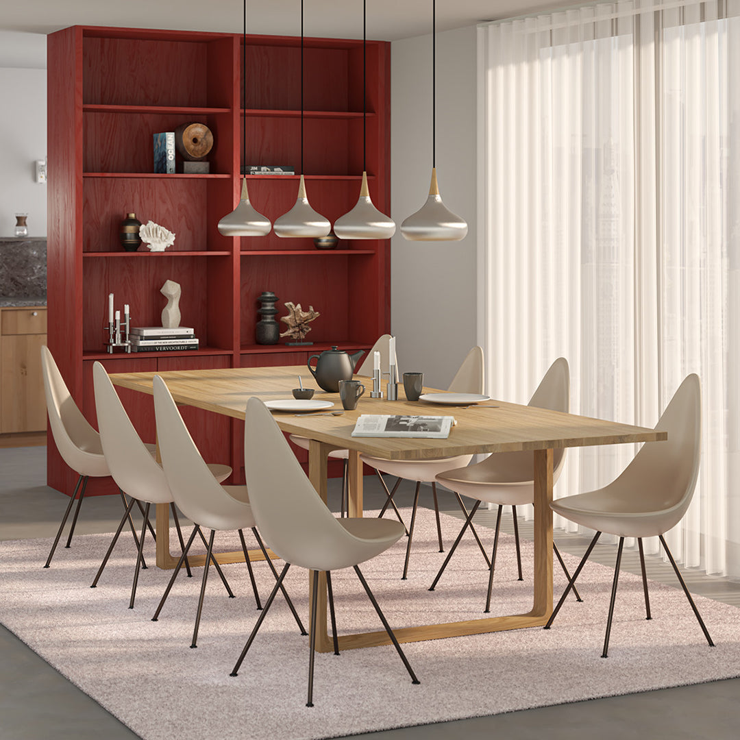 Drop Chair Plastic - Modern Lightweight Indoor/Outdoor Stackable Chair for Home, Office, and Patio Use