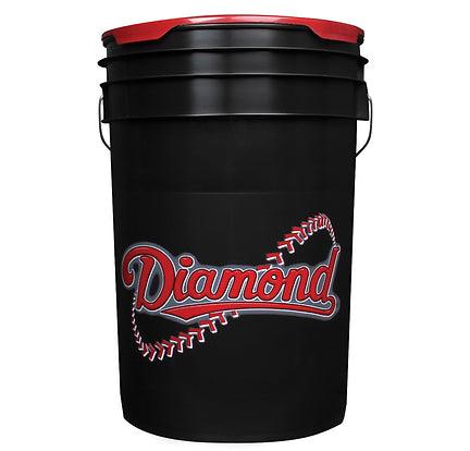 Diamond Sports 6 Gallon Bucket with Padded Lid - Heavy Duty Storage Container for Sports Equipment, Camping Gear & Home Organization