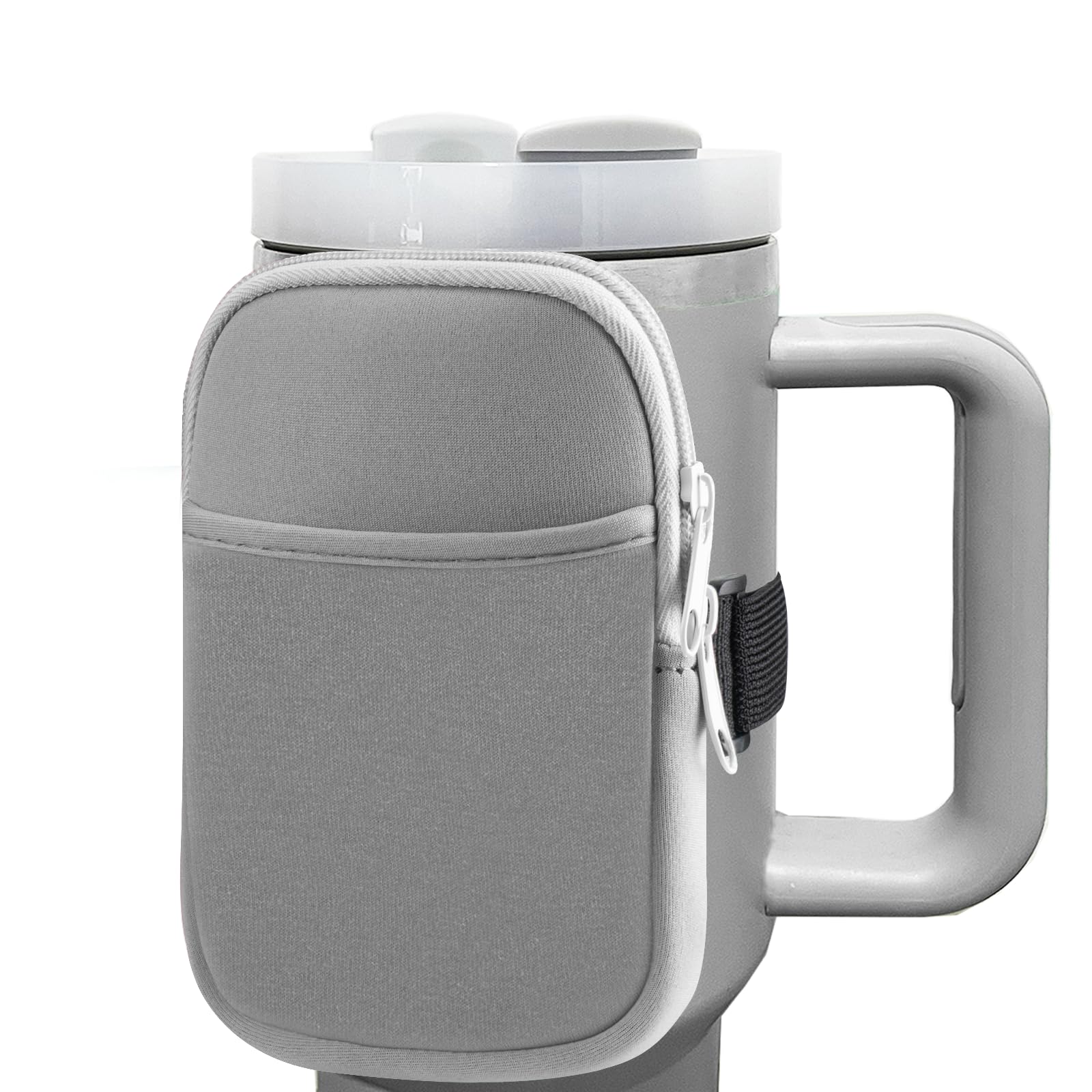Stanley Tumbler Water Bottle Pouch with Pocket - Insulated Armband Key Card Holder for Gym, Hiking & Travel - Compatible with Stanley Cup, Hydro Flask & Yeti Bottles