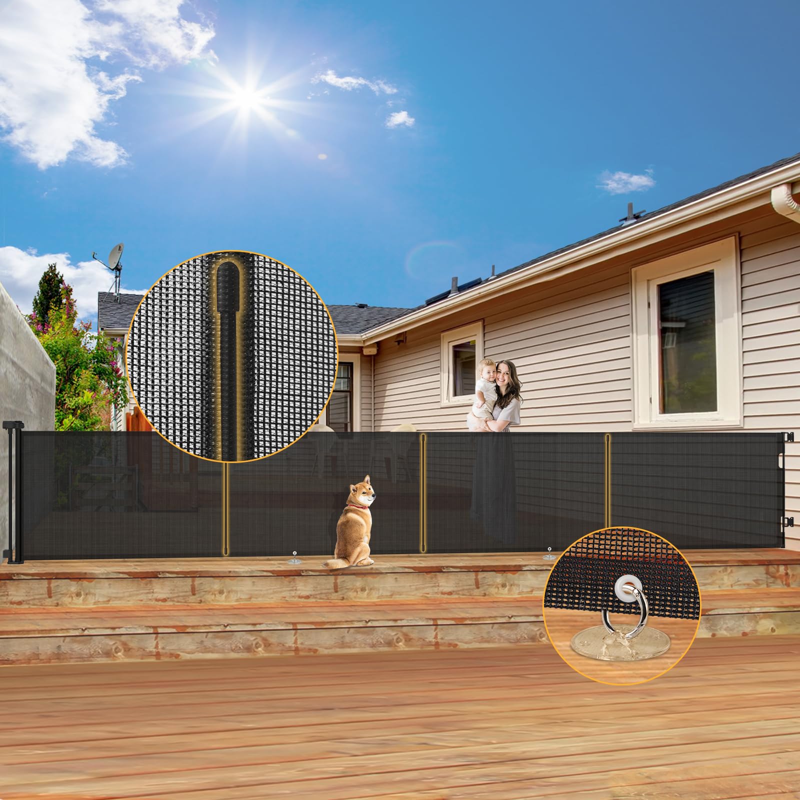 200'' Extra Wide Retractable Baby Gate - 34