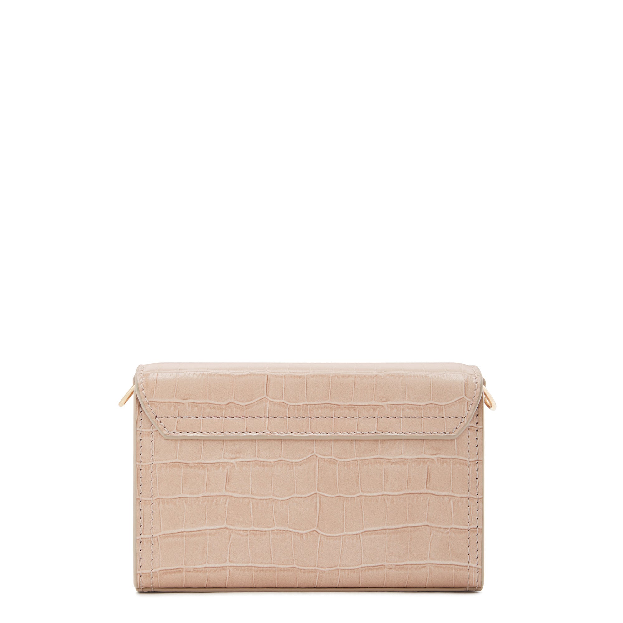 Femme Forte Kim Crocodile Embossed Beige Calfskin Leather Crossbody Bag for Women - Perfect for Work, Travel & Everyday Use