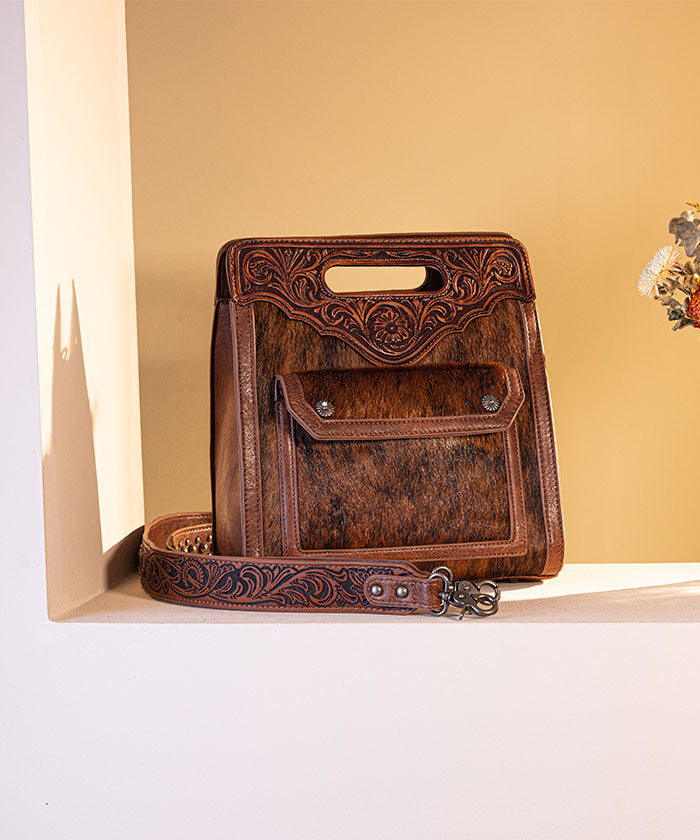 Trinity Ranch Genuine Cowhide Crossbody Bag for Women - Stylish Leather Shoulder Purse for Daily Use, Travel & Shopping