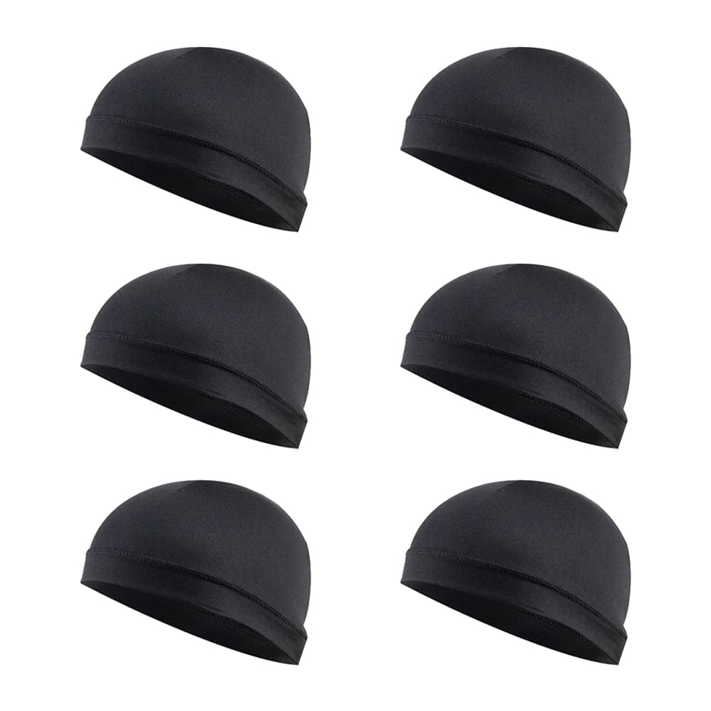 Teabelzoe 6 Pack Cooling Skull Cap Helmet Liners - Moisture Wicking Running & Cycling Hats for Men & Women - Breathable Beanie for Sports, Workouts & Outdoor Activities