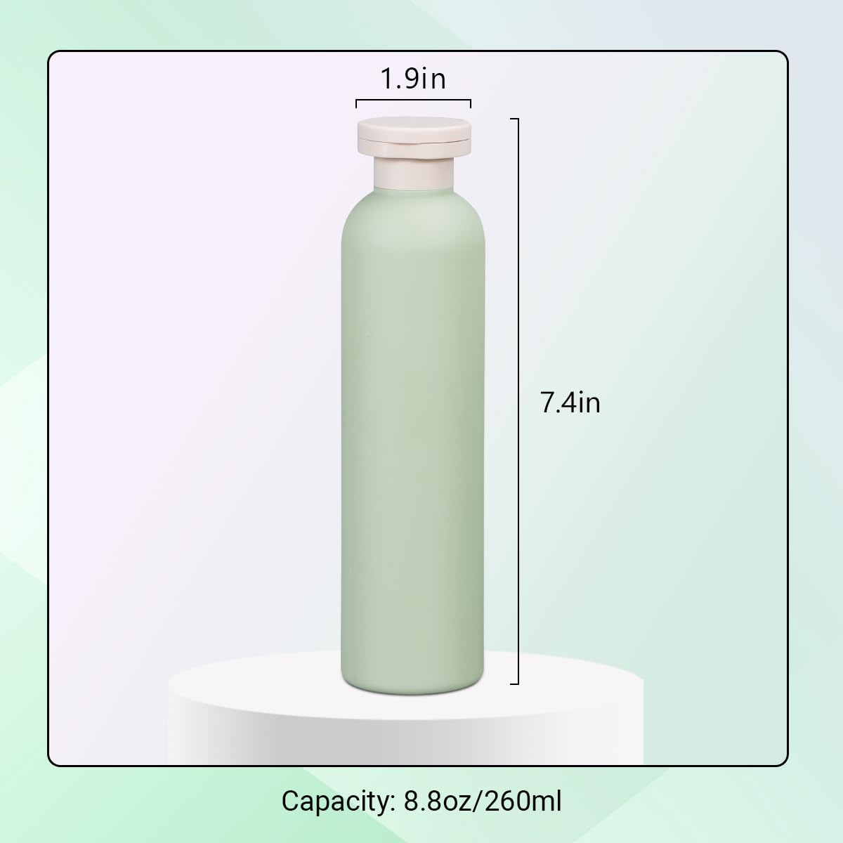 8.8oz Travel Shampoo Bottles with Flip Cap - Leak-Proof Empty Plastic Squeeze Containers for Shampoo, Conditioner & Lotion | Perfect for Toiletries, Gym, Camping & Air Travel (Set of 3)