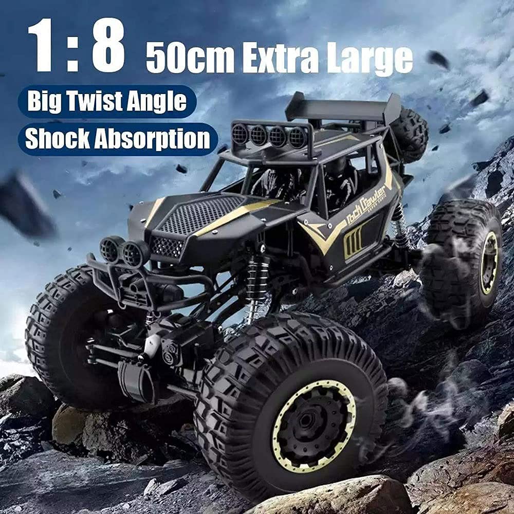 1/8 Scale Large Off-Road RC Car - High Speed 20KM/H All-Terrain Monster Truck with Anti-Collision & Anti-Fall Protection - Perfect for Mountain Climbing, Backyard Racing and Outdoor Adventures - Great Gift for Kids and Adults Who Love Remote Control Vehicles