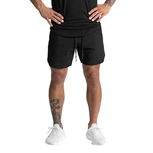 Men's 7 Inch Running Shorts - Quick Dry Athletic Workout Shorts with Phone Pockets for Gym, Jogging & Training | Lightweight Breathable Sports Shorts for Men
