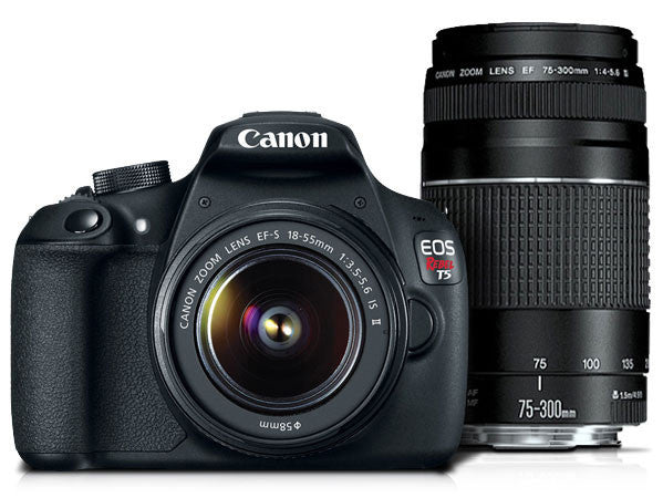 Canon EOS Rebel T5 DSLR Camera Bundle with 18-55mm & 75-300mm Lenses + Carrying Bag Kit - Perfect for Travel Photography, Wildlife Shooting & Beginner Photographers