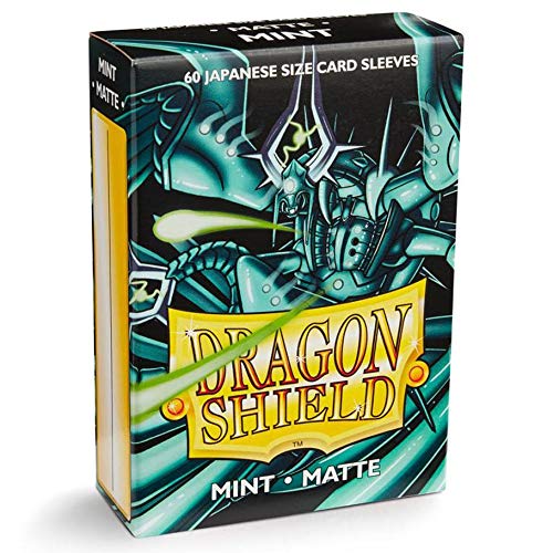Dragon Shield Japanese Matte Mint Card Sleeves (60 Pack) - Premium Card Protectors for MTG, Yu-Gi-Oh!, Pokemon TCG - Perfect for Gaming Tournaments & Collectible Card Storage