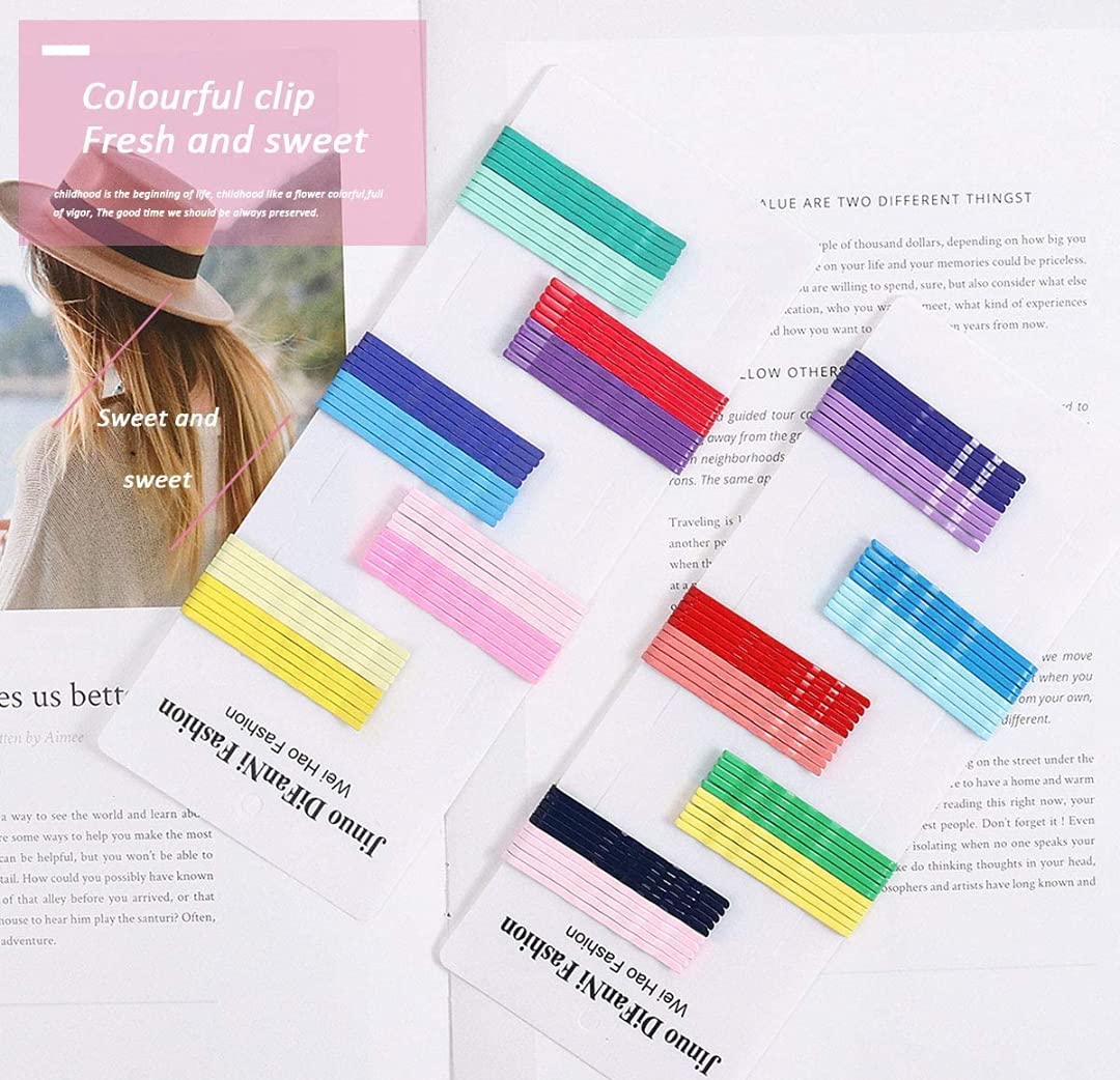 Stylish Metal Bobby Pins for Women - 50 Pack Multi Color Hair Clips | Secure Hair Accessories for Everyday Use, Weddings & Special Occasions
