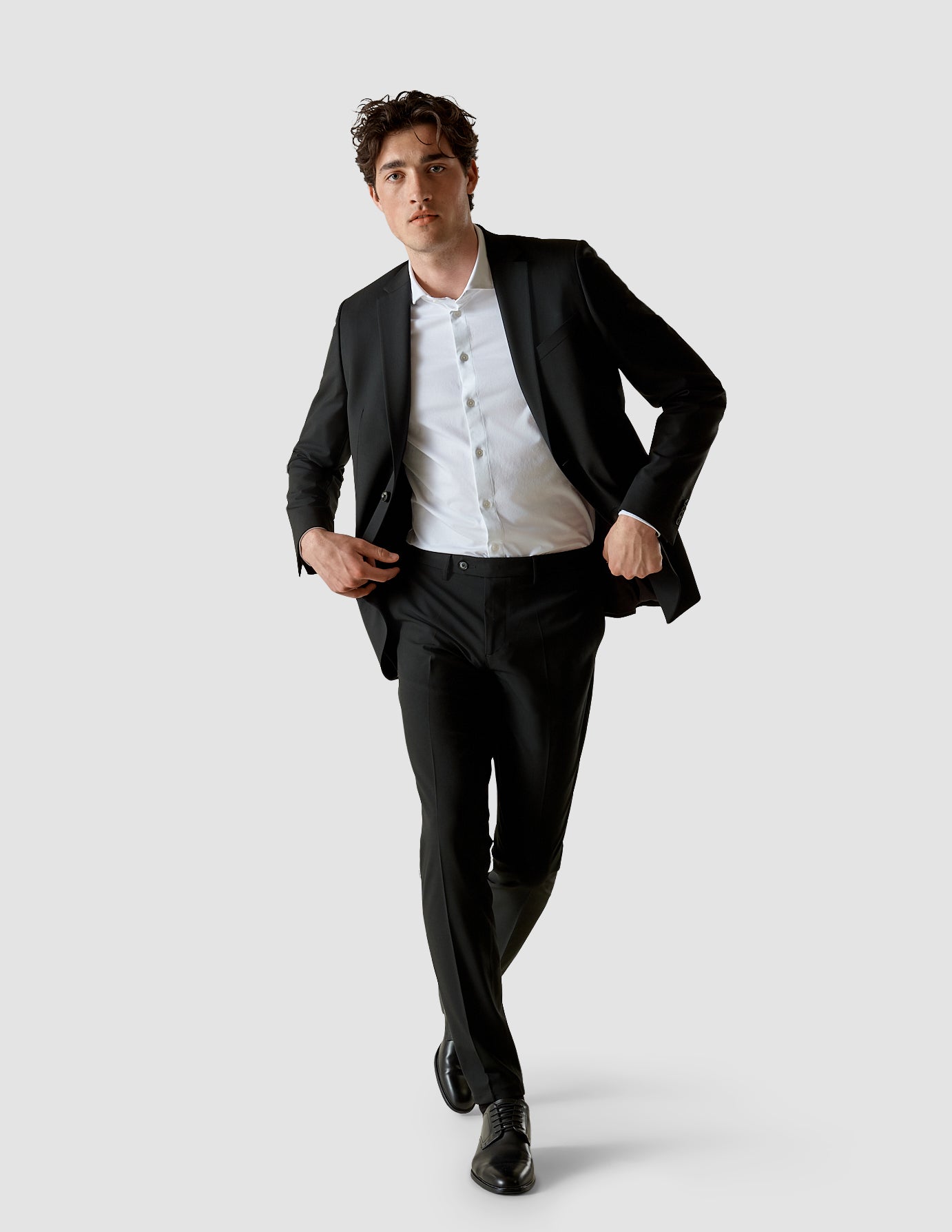 Essential Black Suit for Men - Classic Business Formal Wear for Office, Interviews & Special Occasions