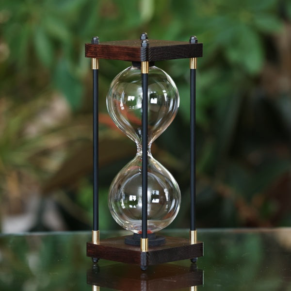 Elegant Wood Square Hourglass Urn with Gold Accents - Perfect for Home Decor, Memorial Keepsake & Gift Giving